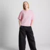Tricou cu guler rotund din bumbac pentru mirese