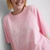 Tricou cu guler rotund din bumbac pentru mirese
