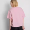 Tricou cu guler rotund din bumbac pentru mirese