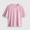 Tricou cu guler rotund din bumbac pentru mirese