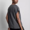 Tricou cu guler rotund și mâneci rulate Tricou cu guler rotund și mâneci rulate