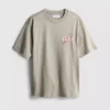 Tricou cu imprimeu japonez spălat Tricou cu imprimeu japonez spălat