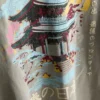 Tricou cu imprimeu japonez spălat Tricou cu imprimeu japonez spălat