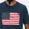 Tricou cu mânecă scurtă cu steagul american Tricou cu mânecă scurtă cu steagul american