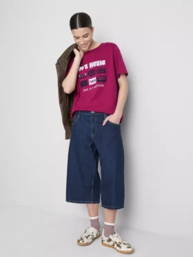 Tricou cu mânecă scurtă din bumbac, cu imprimeu