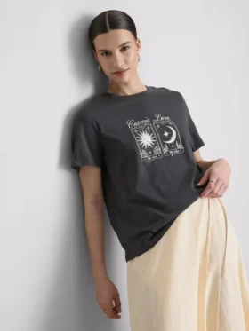Tricou cu mânecă scurtă din bumbac, cu imprimeu