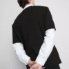 Tricou cu mâneci scurte, croială lejeră Tricou cu mâneci scurte, croială lejeră
