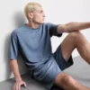 Tricou cu mâneci scurte texturat Tricou cu mâneci scurte texturat