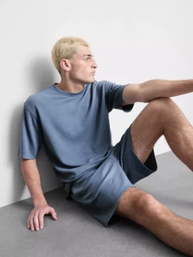 Tricou cu mâneci scurte texturat Tricou cu mâneci scurte texturat