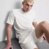 Tricou cu mâneci scurte texturat Tricou cu mâneci scurte texturat