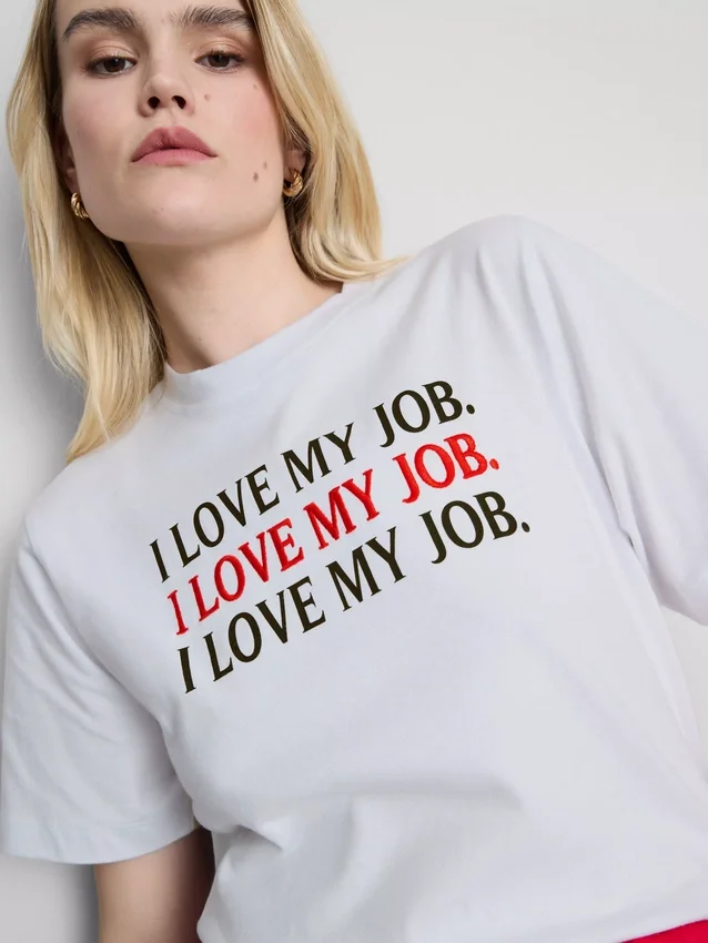 Tricou cu slogan din bumbac „The Devil Wears Prada” Tricou cu slogan din bumbac „The Devil Wears Prada”