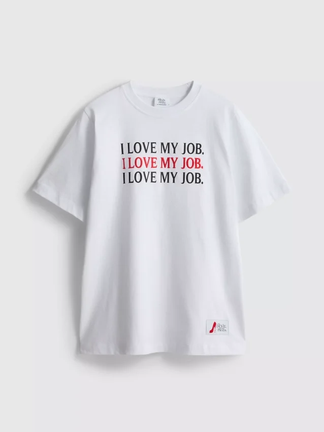 Tricou cu slogan din bumbac „The Devil Wears Prada” Tricou cu slogan din bumbac „The Devil Wears Prada”