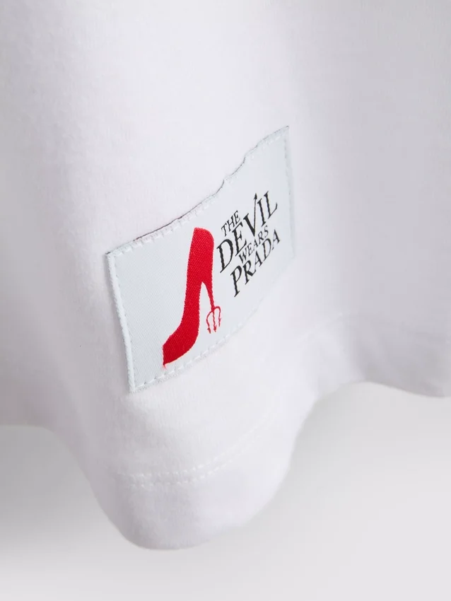 Tricou cu slogan din bumbac „The Devil Wears Prada” Tricou cu slogan din bumbac „The Devil Wears Prada”