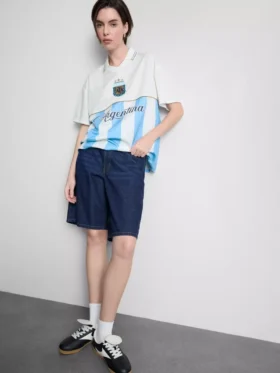 Tricou de fotbal argentinian cu guler