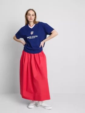 Tricou de fotbal din bumbac al Federației de Fotbal din SUA