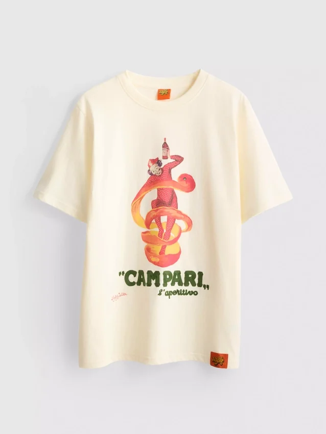 Tricou din bumbac Campari cu guler rotund Tricou din bumbac Campari cu guler rotund