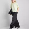 Tricou din bumbac cu guler rotund și croială dreptă Tricou din bumbac cu guler rotund și croială dreptă