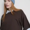 Tricou din bumbac cu guler rotund și croială dreptă Tricou din bumbac cu guler rotund și croială dreptă