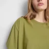 Tricou din bumbac cu guler rotund și croială dreptă Tricou din bumbac cu guler rotund și croială dreptă