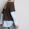 Tricou din bumbac cu guler rotund și croială dreptă Tricou din bumbac cu guler rotund și croială dreptă