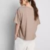 Tricou din bumbac cu guler rotund și croială dreptă Tricou din bumbac cu guler rotund și croială dreptă