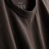 Tricou din bumbac cu guler rotund și croială dreptă Tricou din bumbac cu guler rotund și croială dreptă