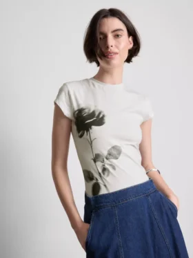 Tricou din bumbac cu imprimeu floral