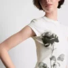 Tricou din bumbac cu imprimeu floral Tricou din bumbac cu imprimeu floral