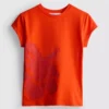 Tricou din bumbac cu imprimeu floral Tricou din bumbac cu imprimeu floral