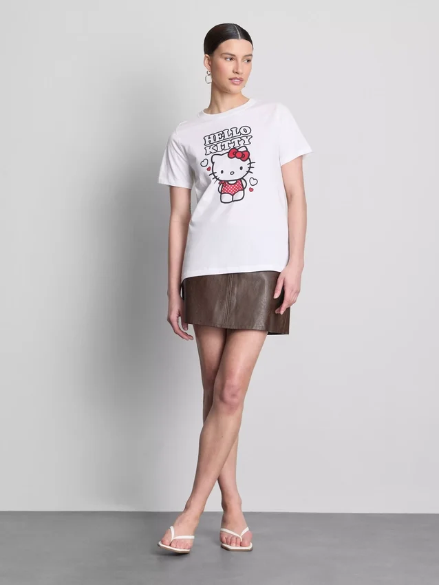 Tricou din bumbac cu imprimeu Hello Kitty Tricou din bumbac cu imprimeu Hello Kitty
