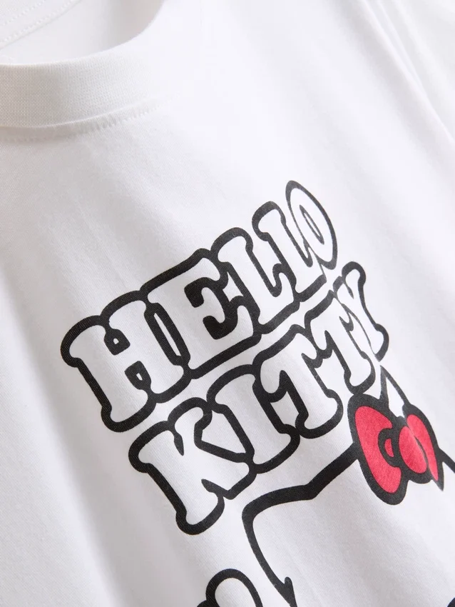 Tricou din bumbac cu imprimeu Hello Kitty Tricou din bumbac cu imprimeu Hello Kitty