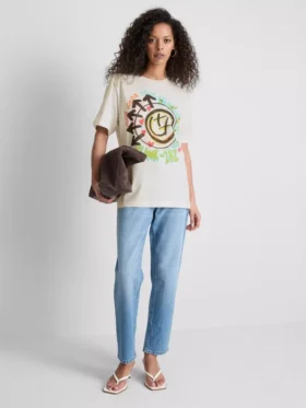 Tricou din bumbac cu logo Blink 182, croială lejeră