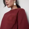 Tricou din bumbac cu mâneci scurte, croșetat