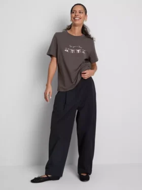 Tricou din bumbac cu mâneci scurte și imprimeu