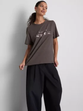 Tricou din bumbac cu mâneci scurte și imprimeu