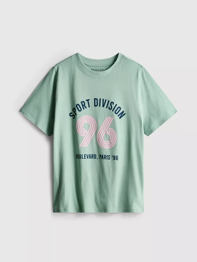 Tricou din bumbac cu mâneci scurte și imprimeu Tricou din bumbac cu mâneci scurte și imprimeu