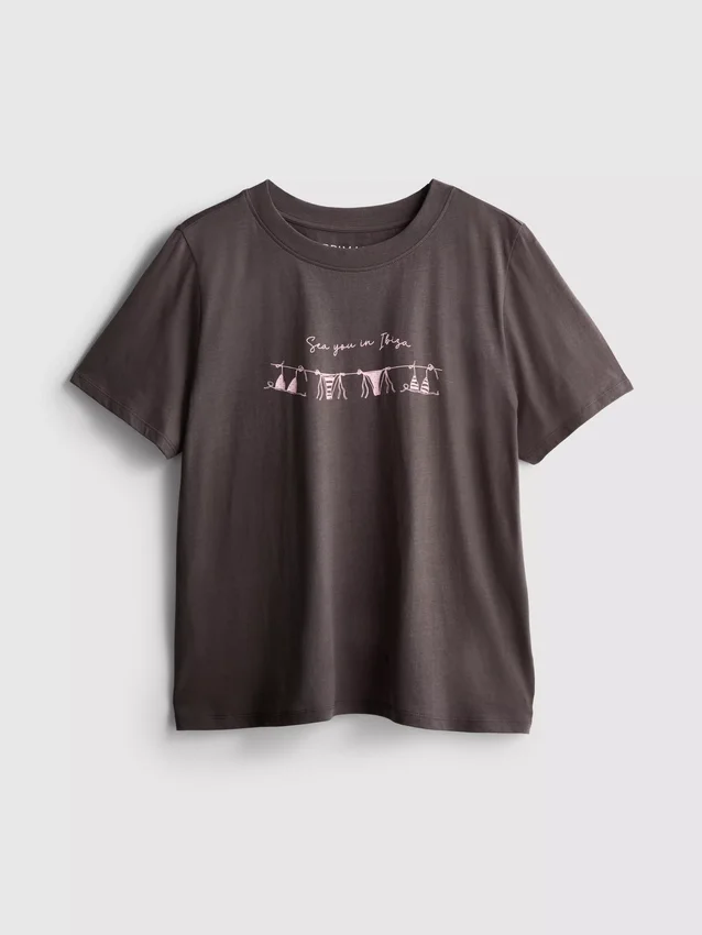 Tricou din bumbac cu mâneci scurte și imprimeu Tricou din bumbac cu mâneci scurte și imprimeu