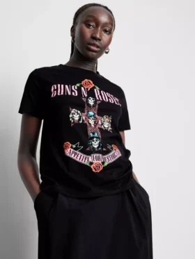 Tricou din bumbac cu motivul albumului „Guns N’ Roses”