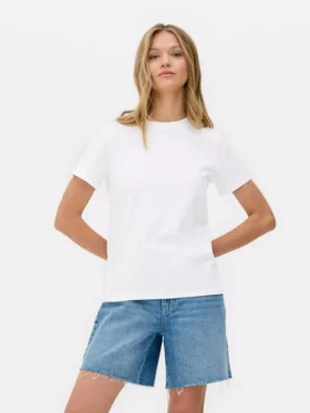 Tricou esențial cu mânecă scurtă și guler rotund