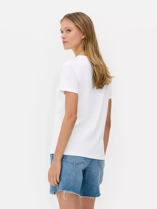 Tricou esențial cu mânecă scurtă și guler rotund Tricou esențial cu mânecă scurtă și guler rotund