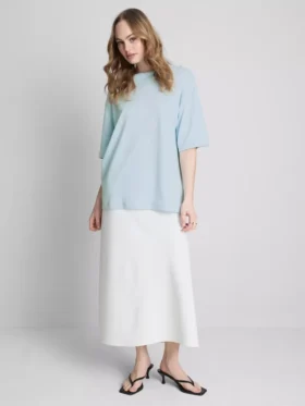 Tricou esențial din bumbac, cu croială oversized