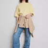 Tricou esențial din bumbac, cu croială oversized