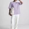 Tricou esențial din bumbac, cu croială oversized