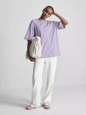 Tricou esențial din bumbac, cu croială oversized