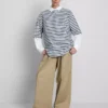 Tricou esențial din bumbac, cu croială oversized