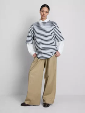 Tricou esențial din bumbac, cu croială oversized