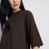 Tricou esențial din bumbac, cu croială oversized Tricou esențial din bumbac, cu croială oversized