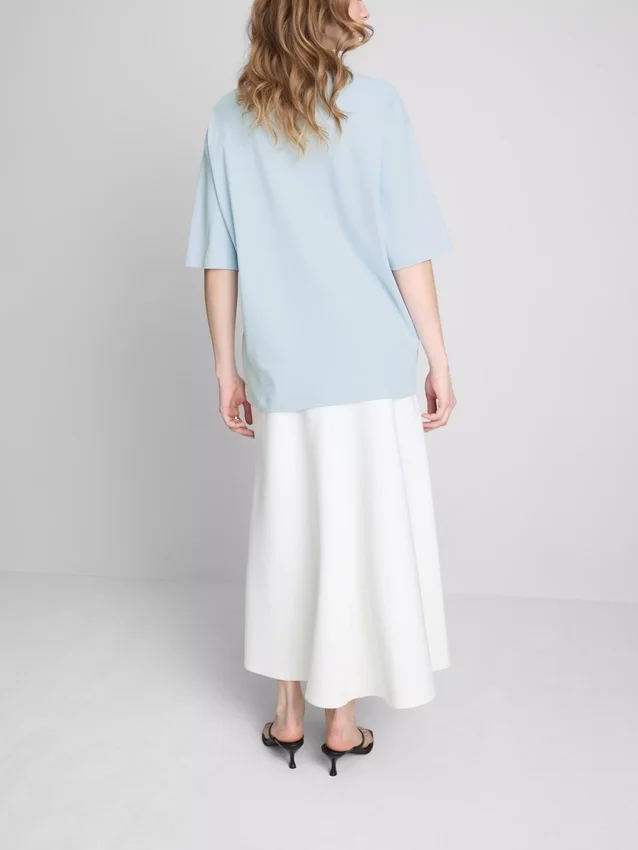 Tricou esențial din bumbac, cu croială oversized Tricou esențial din bumbac, cu croială oversized
