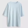 Tricou esențial din bumbac, cu croială oversized Tricou esențial din bumbac, cu croială oversized