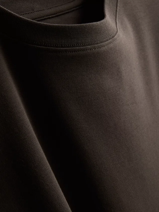 Tricou esențial din bumbac, cu croială oversized Tricou esențial din bumbac, cu croială oversized